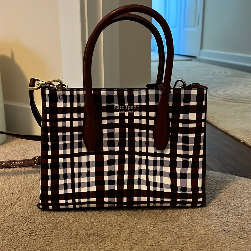 Kate Spade Purple Plaid Purse